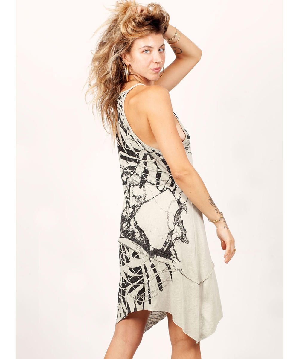 ZORVAN Mini Dress In Sand Stone