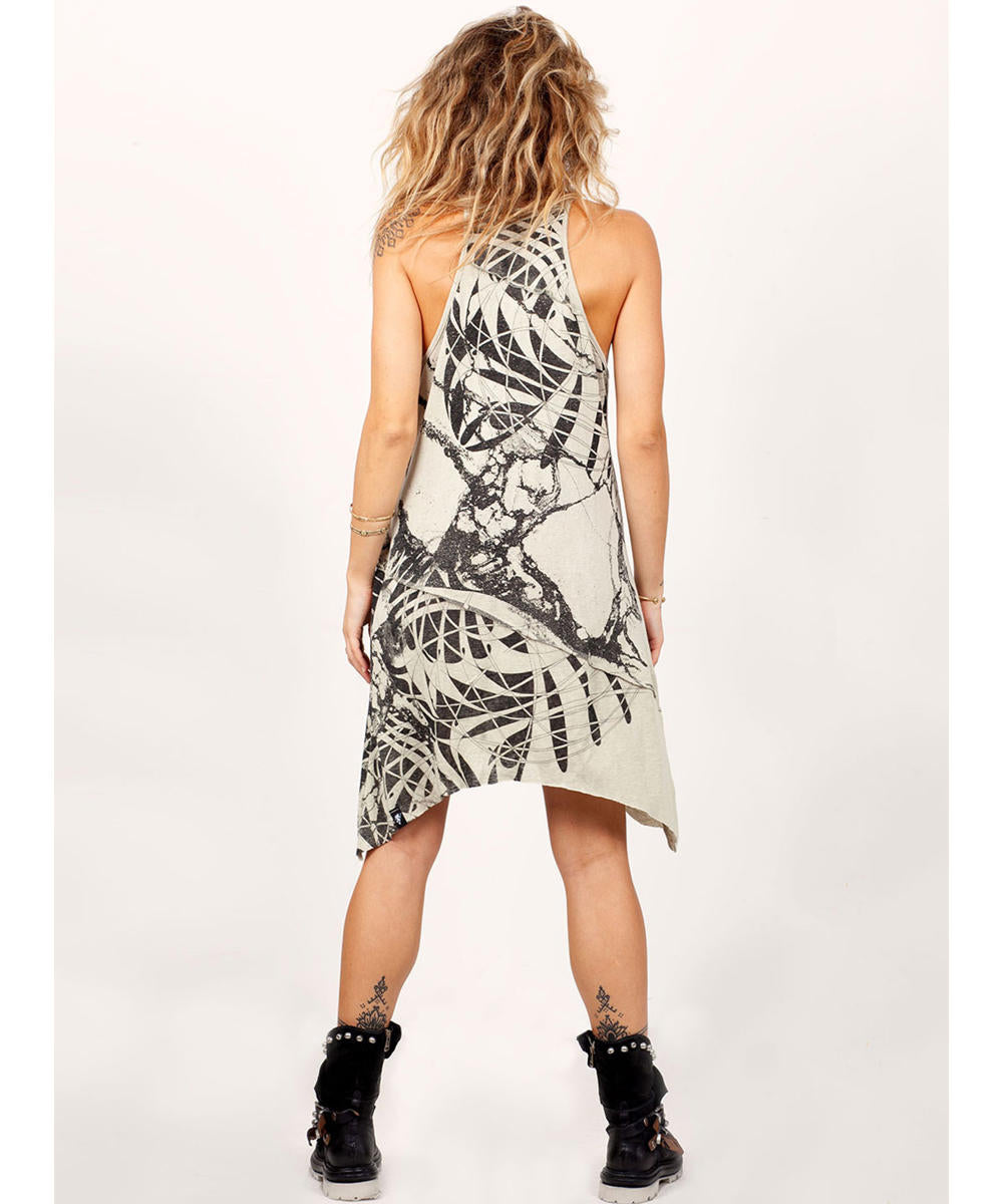 ZORVAN Mini Dress In Sand Stone
