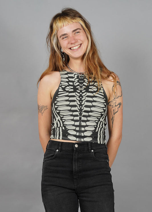 CYBER ROSE Top In Light Olive