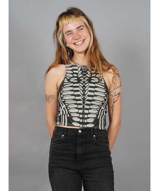 CYBER ROSE Top In Light Olive