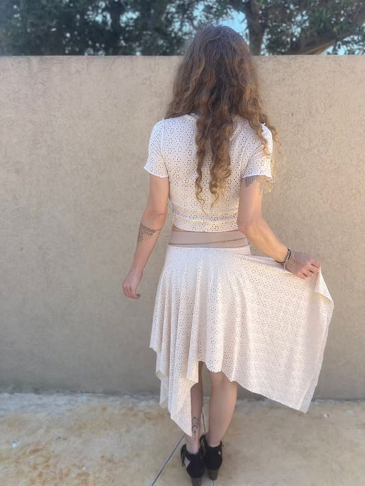 Whisper Lace Top – Beige Tribe