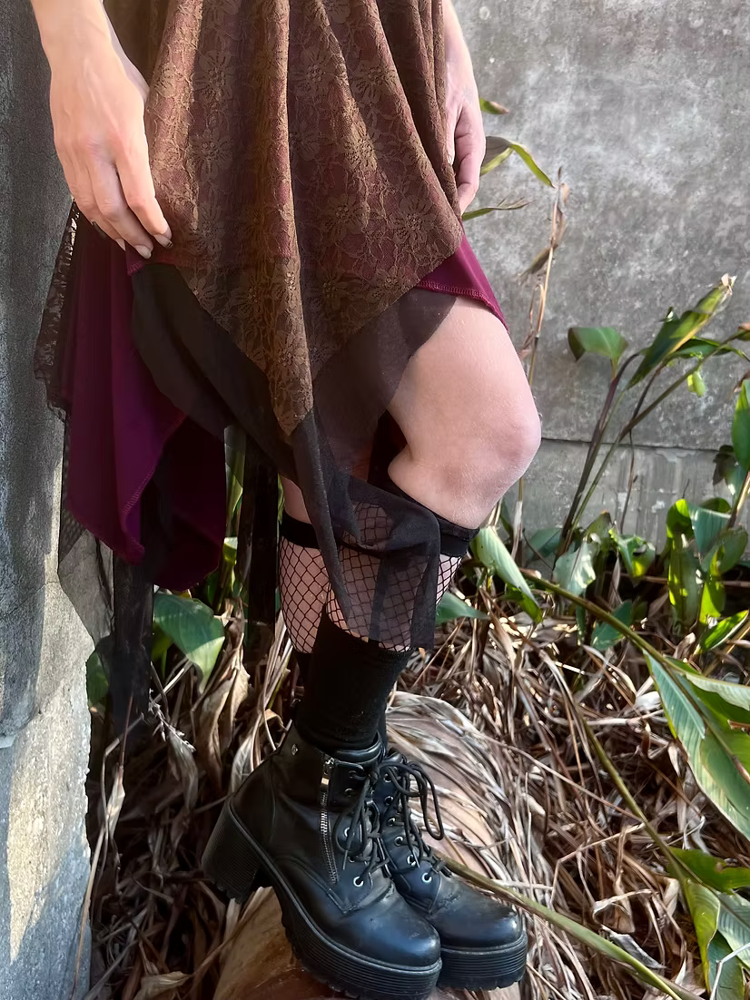 The RAINBOW Dress – Burgundy