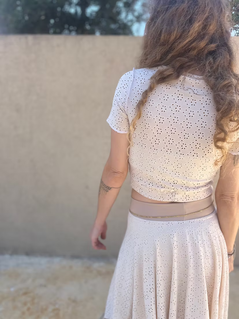 Whisper Lace Top – Beige Tribe