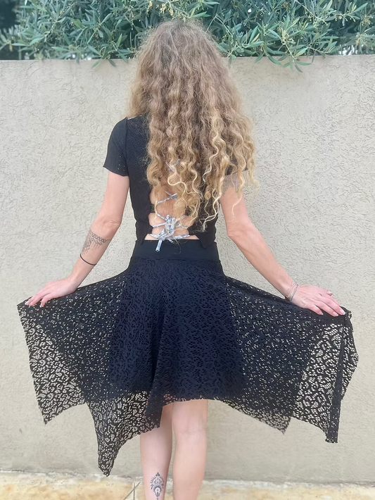 Dream Skirt – Black Lace Magic in Motion