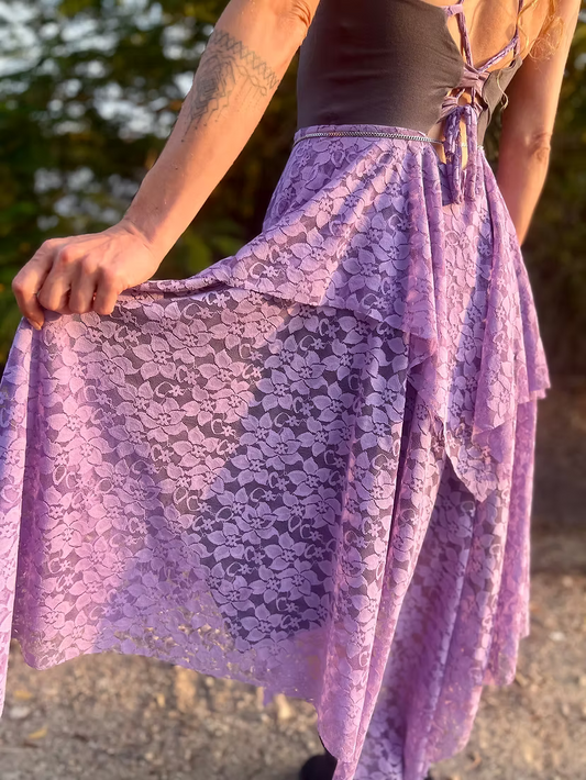 MYSTIC Rose Lace Dress – Lilac Magic