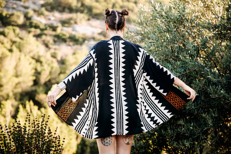 GEO Print Short Kimono