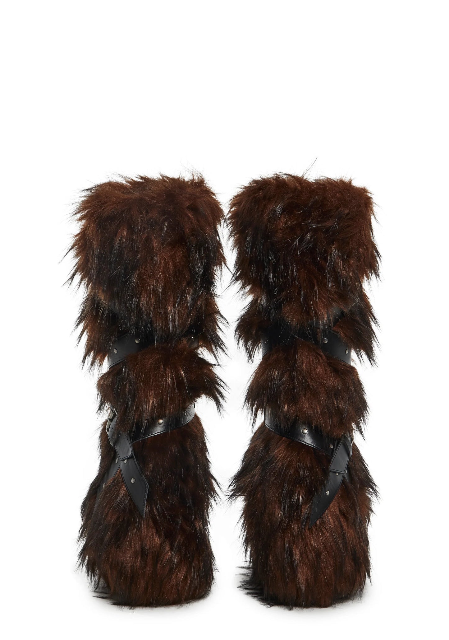 Brown High Faux Fur Boots
