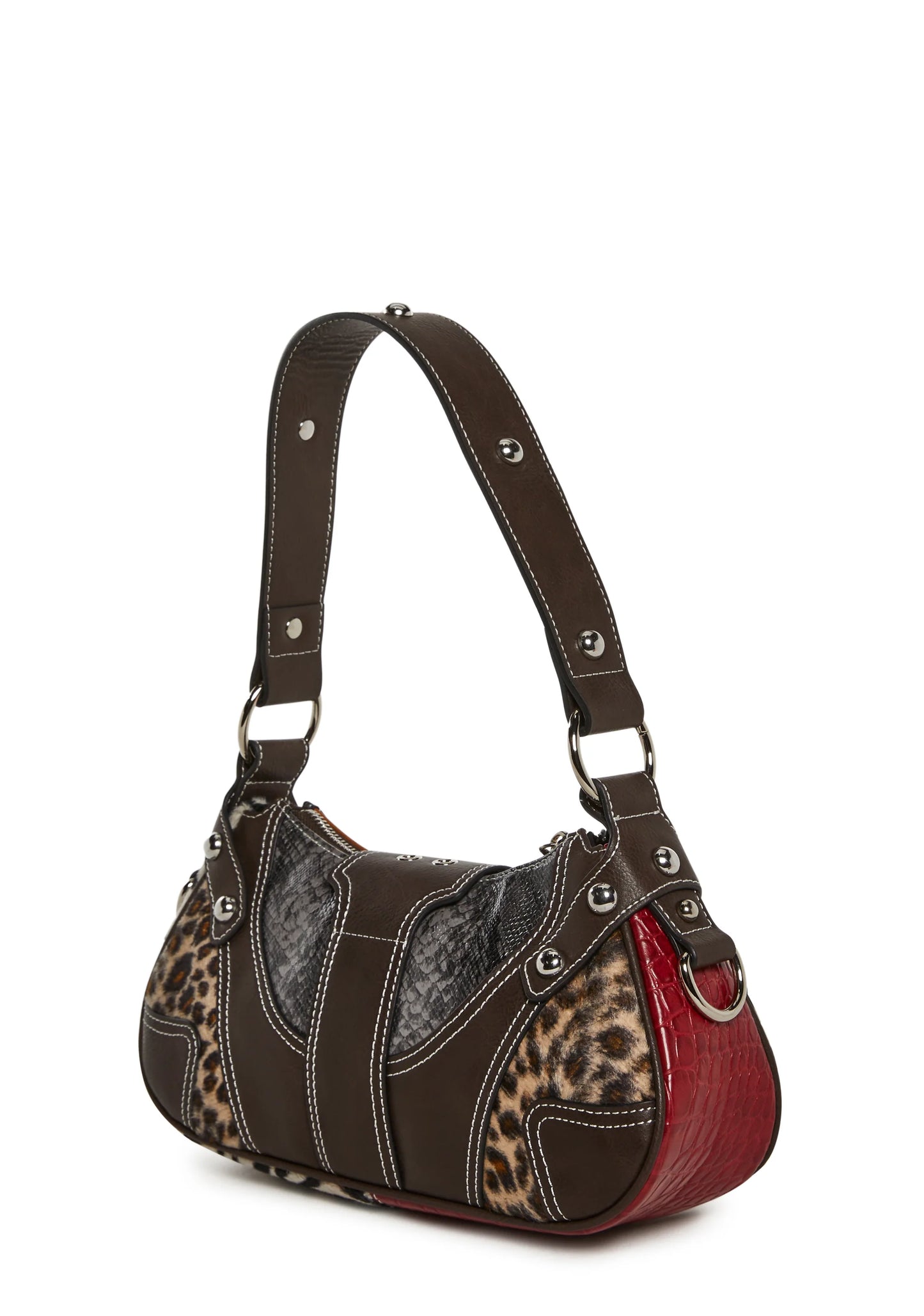 Savage Ways Shoulder Bag – Mixed Animal Patchwork