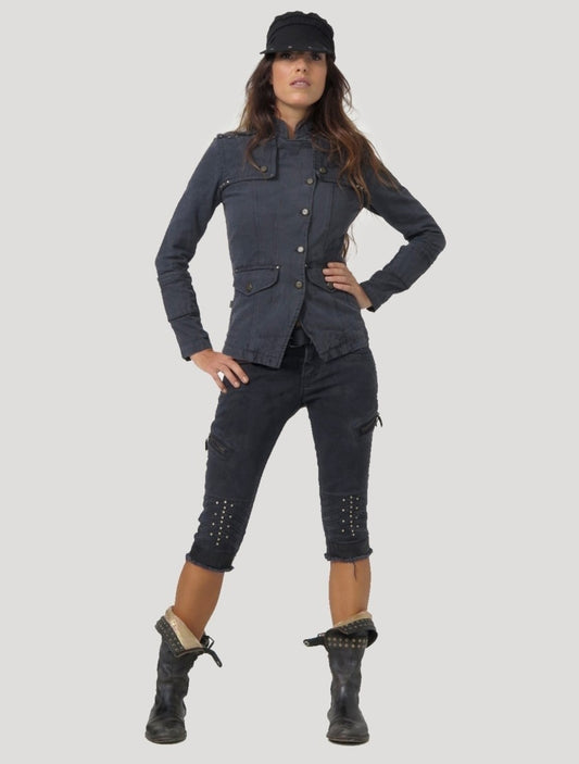 GAZELLE ¾ Denim Pants In Black