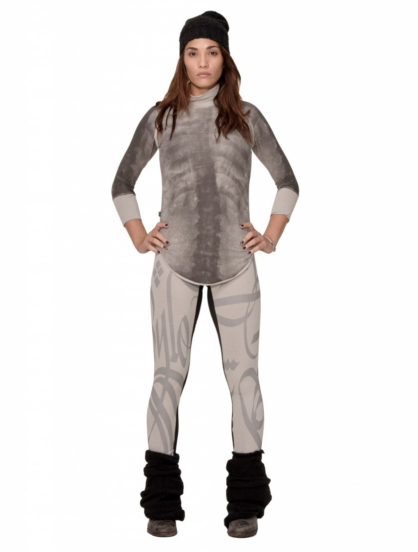 CRYPTIC Long Sleeve top In Pearl Grey