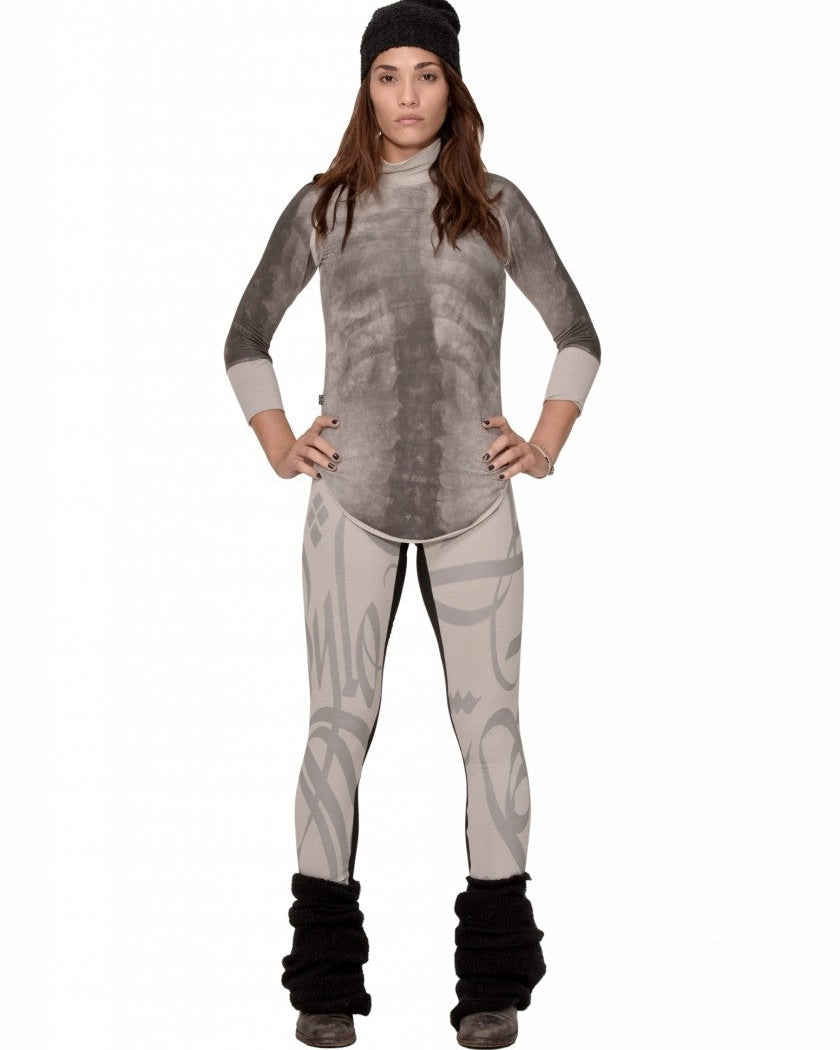 CRYPTIC Long Sleeve top In Pearl Grey