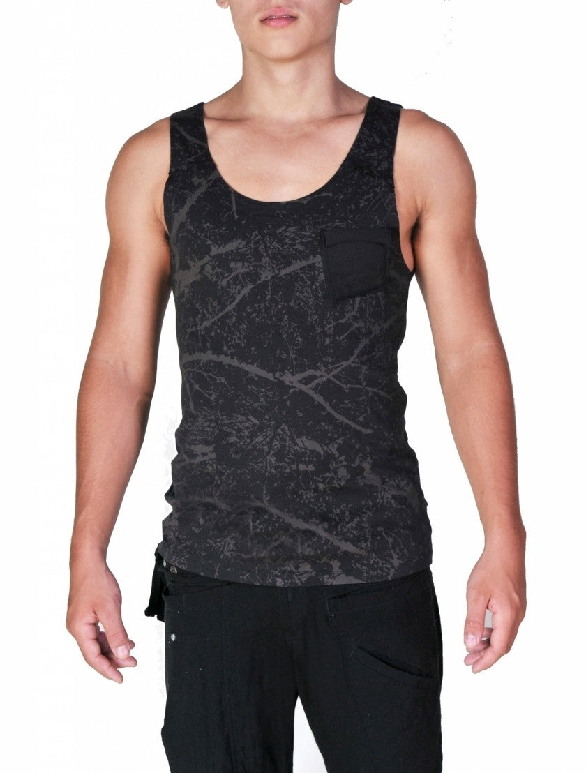 MATA Sleeveless Tee In Black