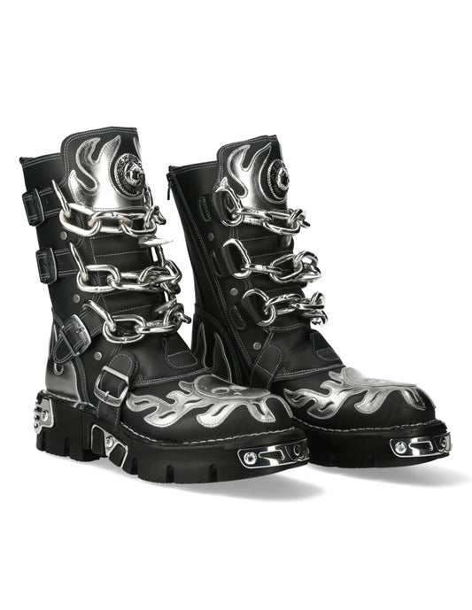 CHAINS BOOTS - SILVER