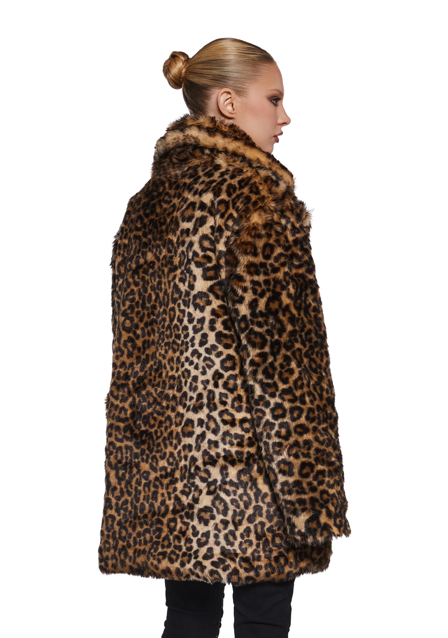 SHEAN Leopard Sherpa Jacket