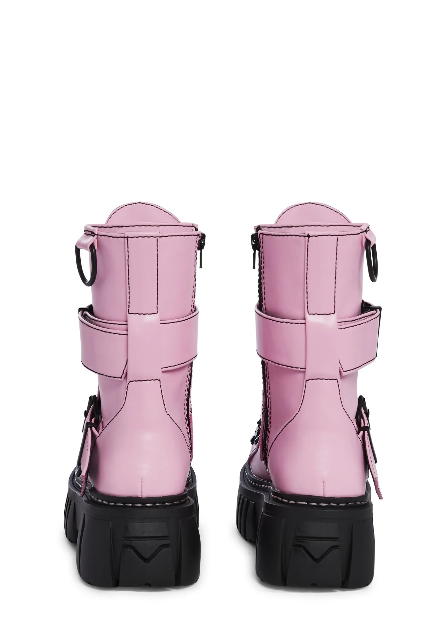 ROGUE CLASH COMBAT BOOTS - BLACK & PINK