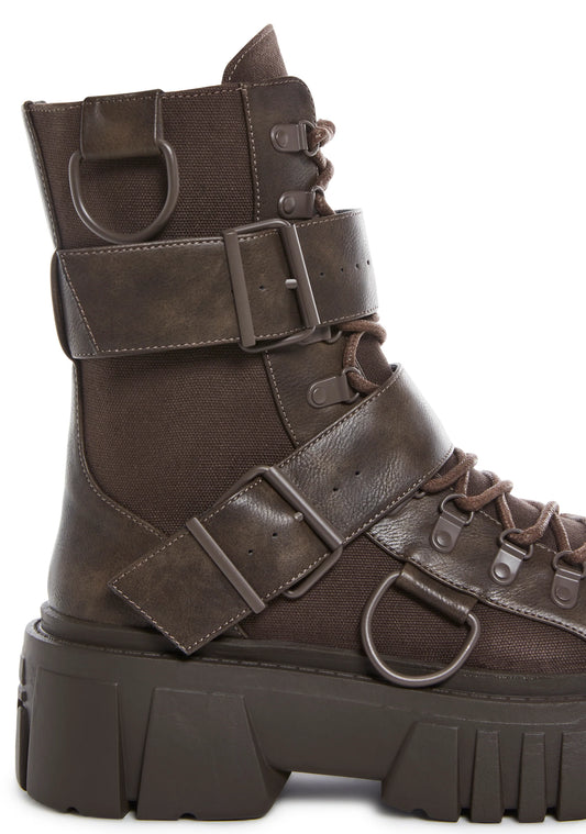 ROGUE CLASH COMBAT BOOTS - BROWN