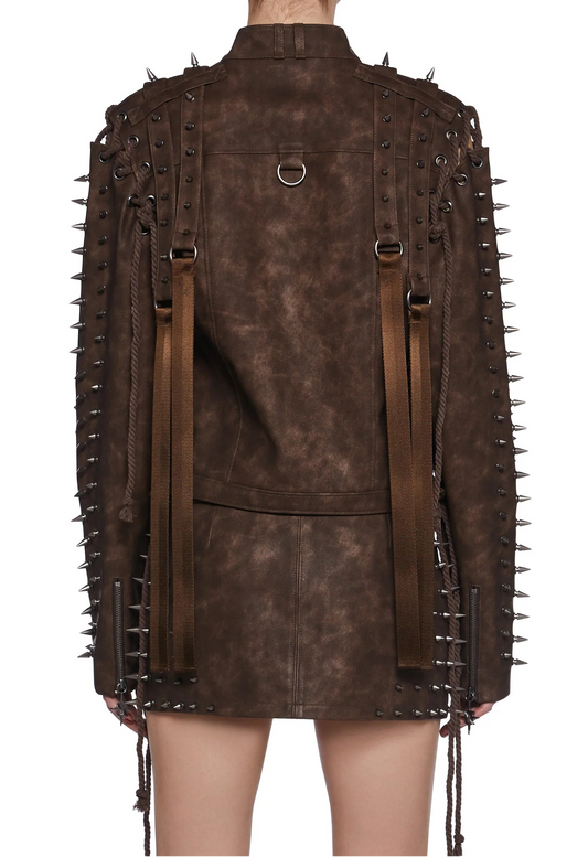 VIPER Spiked Jacket – Brown
