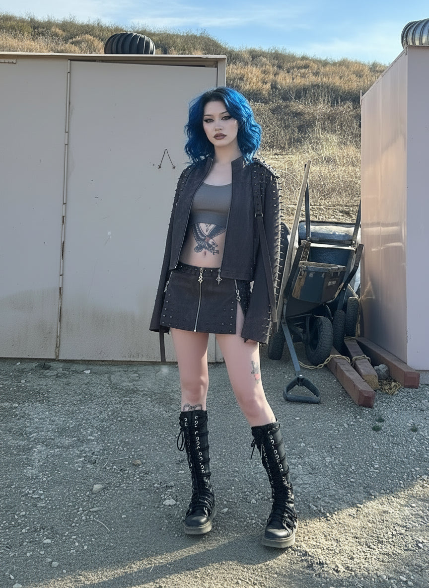 Viper Vice Spiked Jacket – Brown