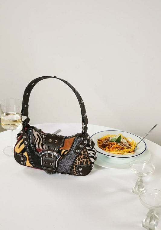 Savage Ways Shoulder Bag – Mixed Animal Patchwork