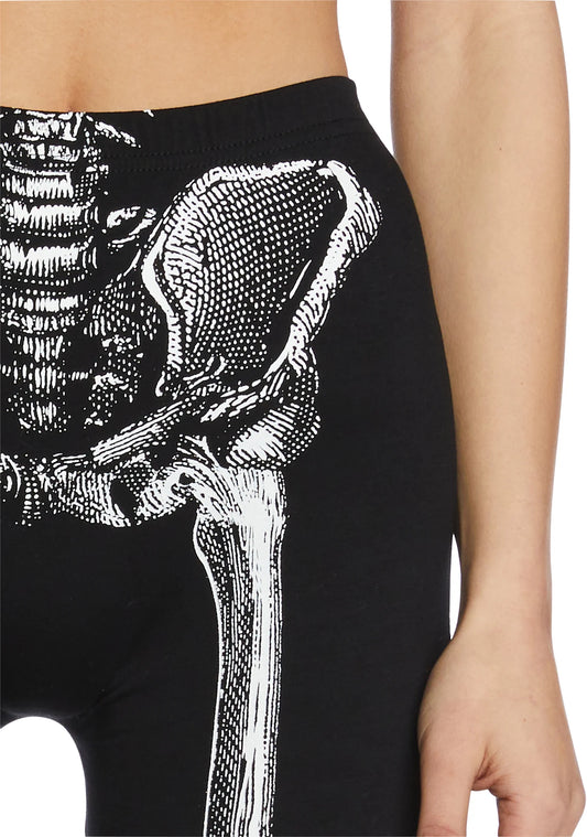 Freaky Frakture Skeleton Biker Shorts – Black
