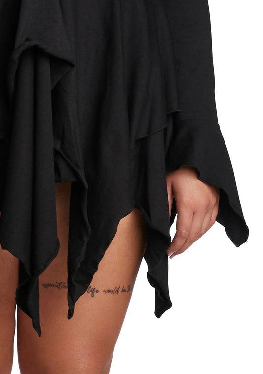 Black Fairy Handkerchief Dress — Plus