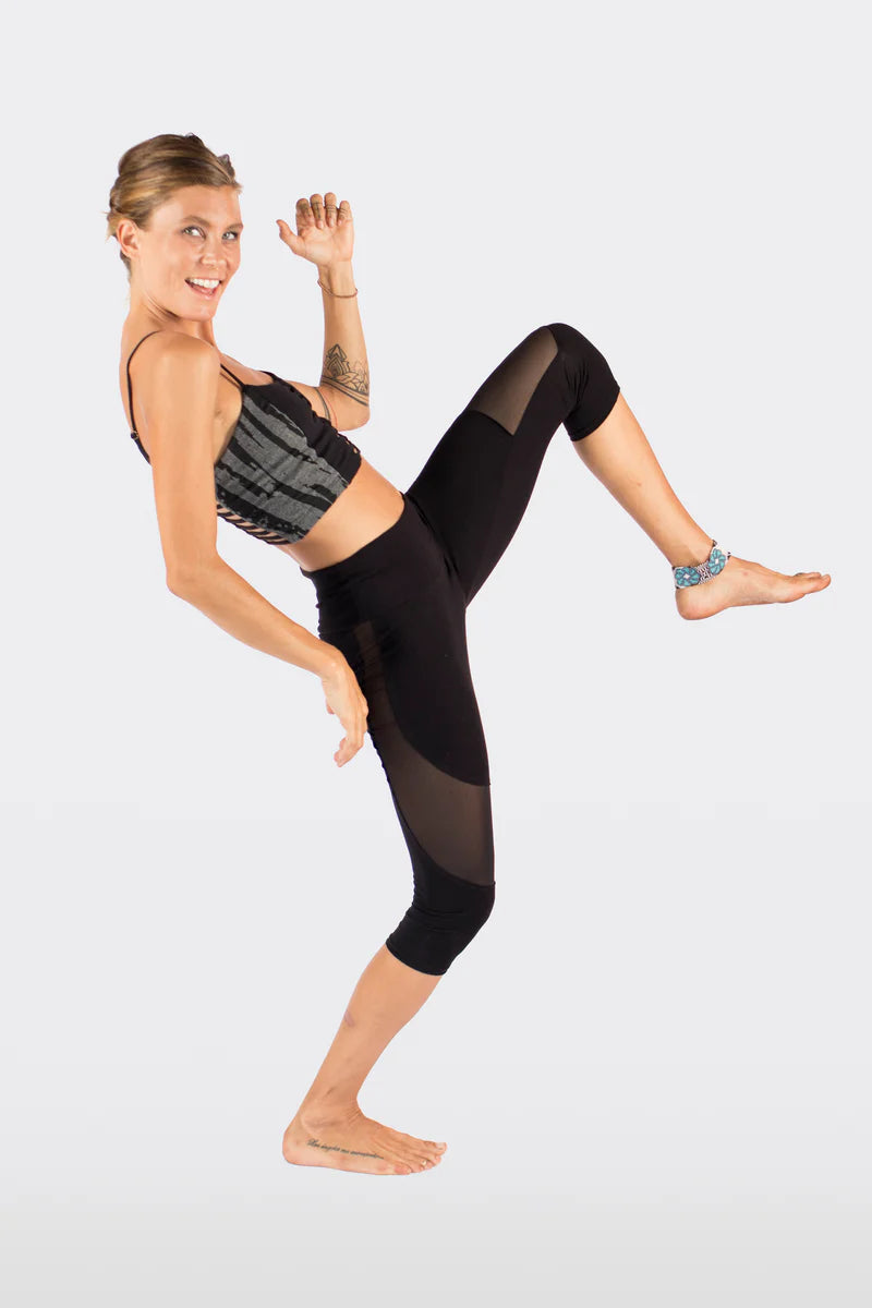 SHEERA Leggings In Black Sheer