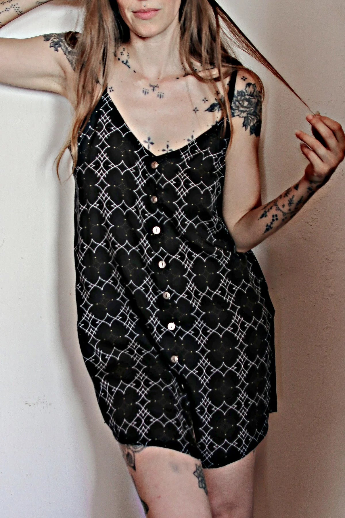 SIA EA Mini Dress In Black Print
