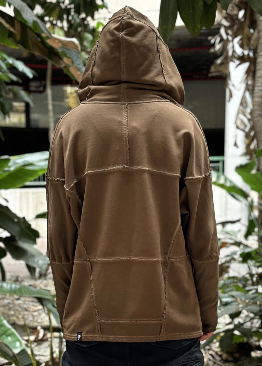 FROST WO Zipper Jacket In Wash Brown