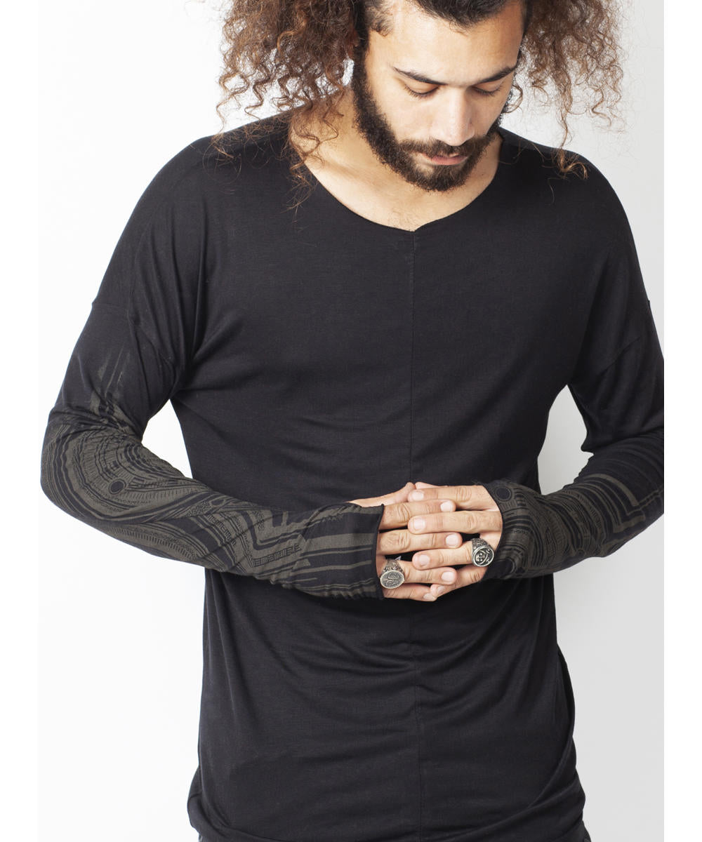 YOSHINORI Long Sleeve Shirt In Black