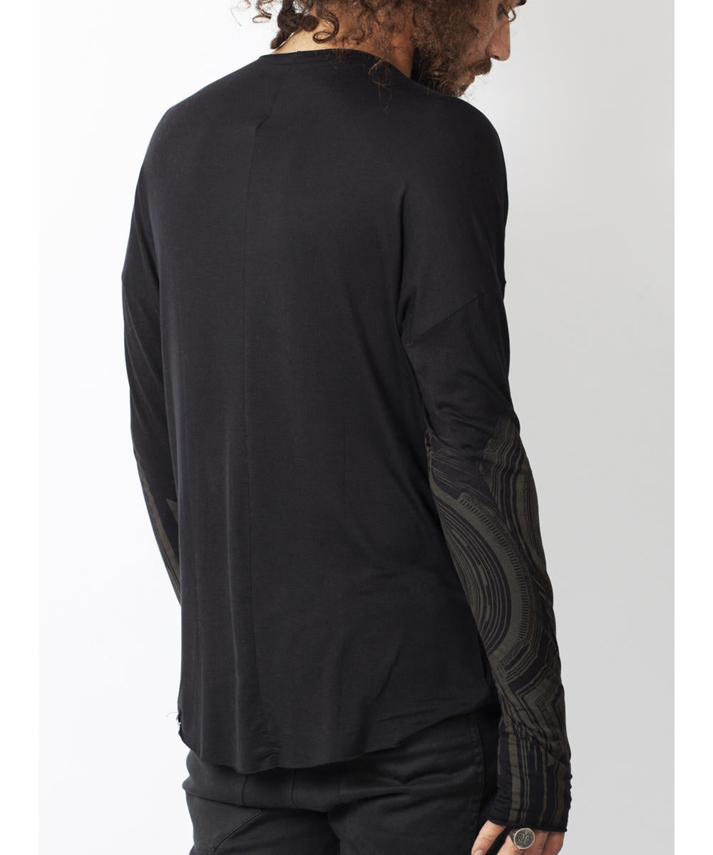 YOSHINORI Long Sleeve Shirt In Black