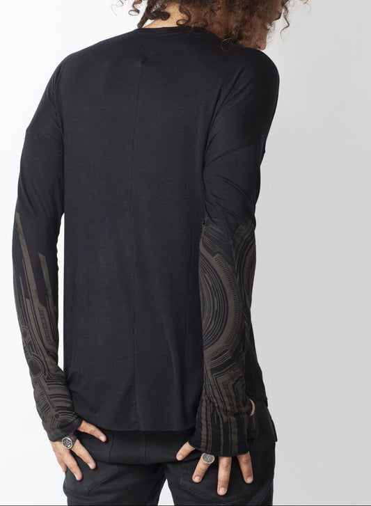 YOSHINORI Long Sleeve Shirt In Black