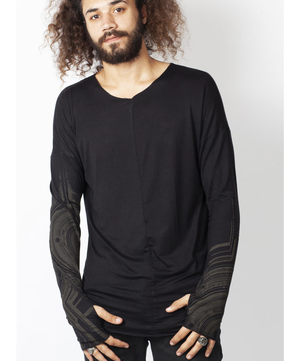 YOSHINORI Long Sleeve Shirt In Black