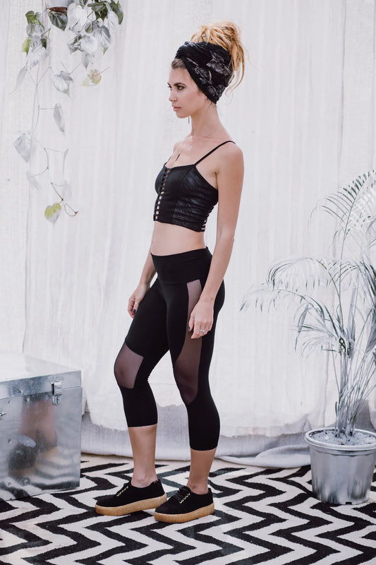 SHEERA Leggings In Black Sheer