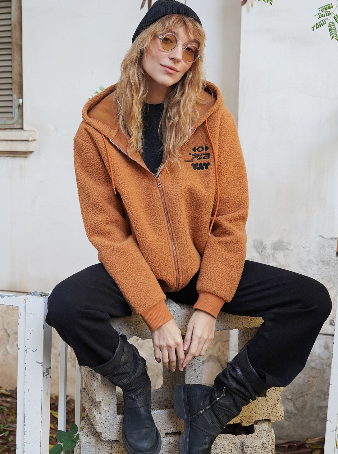 CEBURASHKA WO Hooded Jacket In Orange
