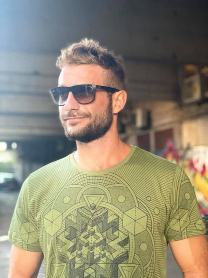 CUBE PIGMENT T-Shirt In Green