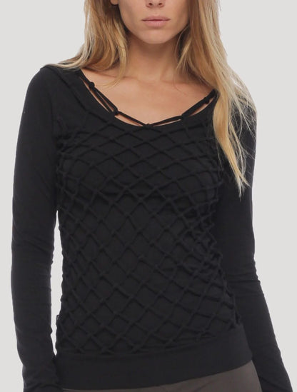 BASKET RMX Long Sleeves Top In Black