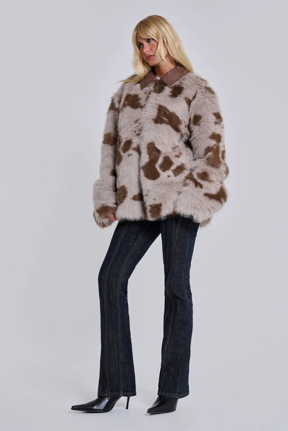 LORAX WILD COW Faux Fur Jacket