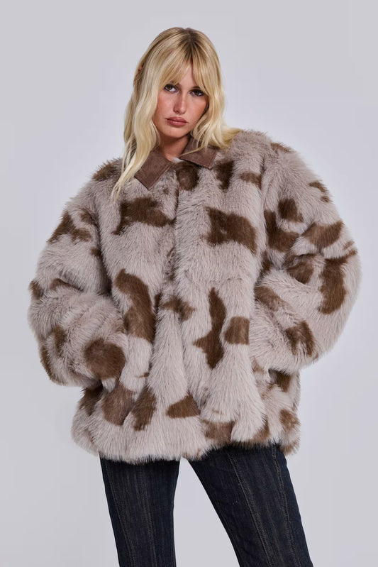LORAX WILD COW Faux Fur Jacket