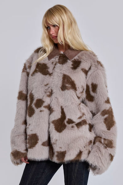 LORAX WILD COW Faux Fur Jacket