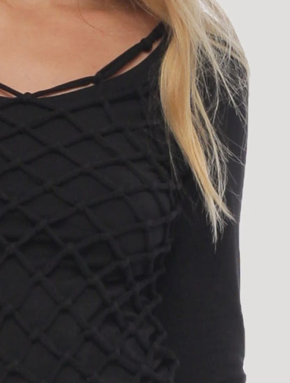 BASKET RMX Long Sleeves Top In Black