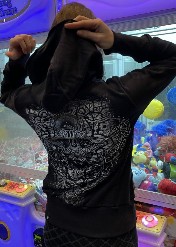 DIGITAL NATURE WO Zip Hood In Black