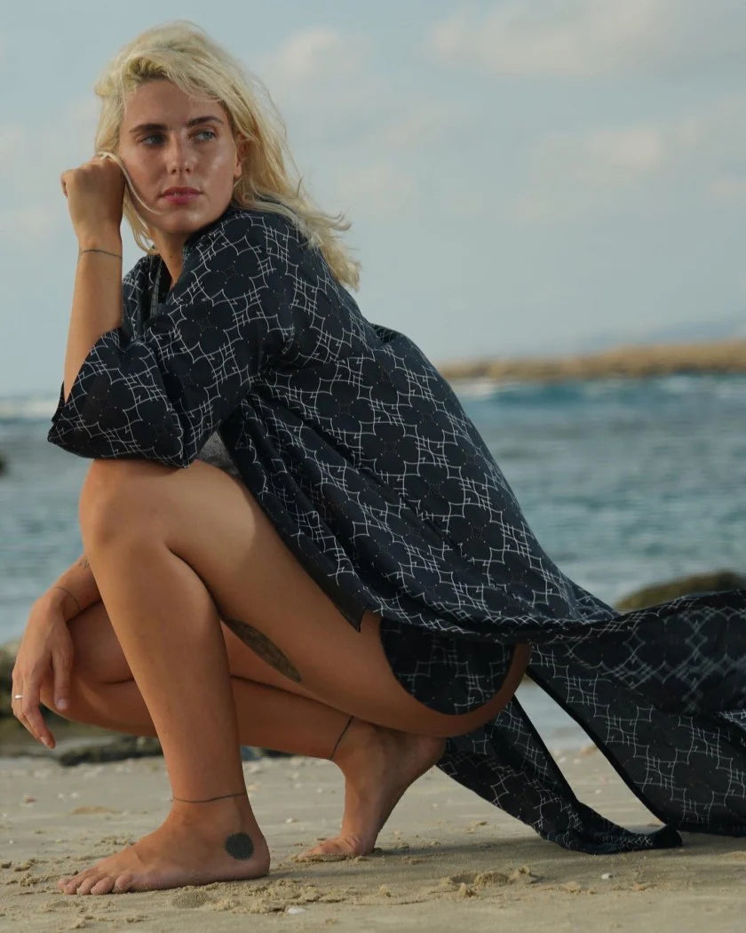 EA PRINT WO LONG KIMONO