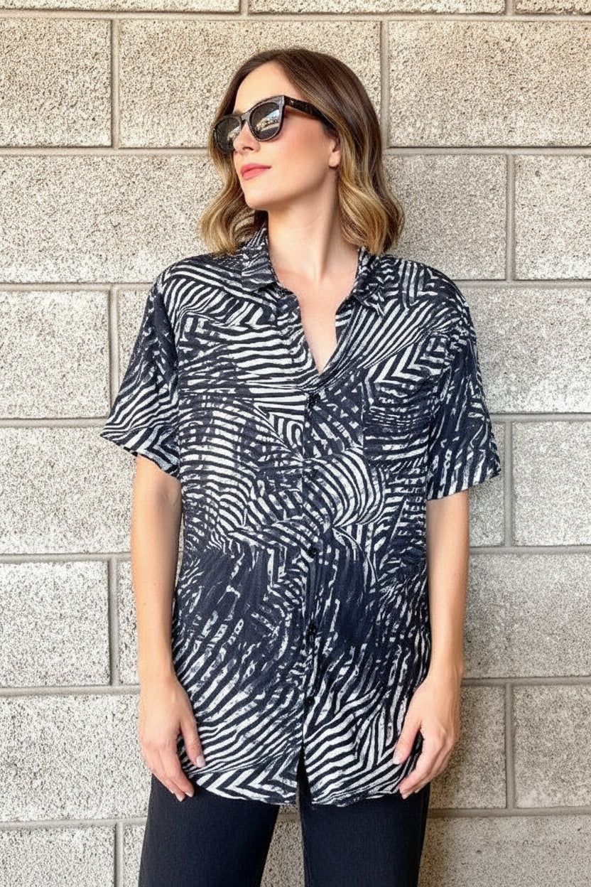 TIGA WO Short Sleeve Button Shirt