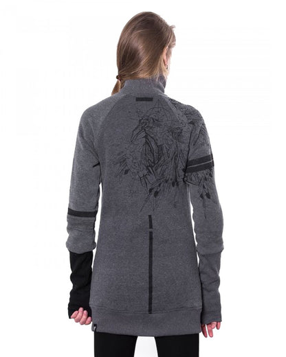 KORMORAN ZIP Hood Sweat In Grey