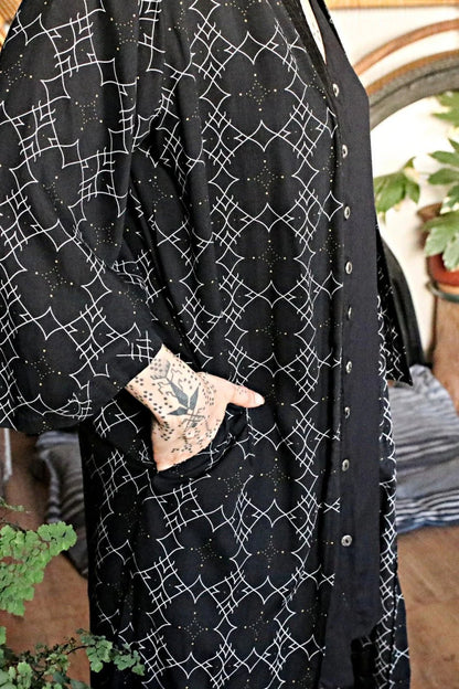 EA PRINT WO LONG KIMONO