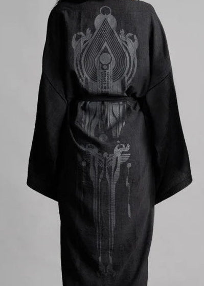 YUKATA Unisex Kimono In Black