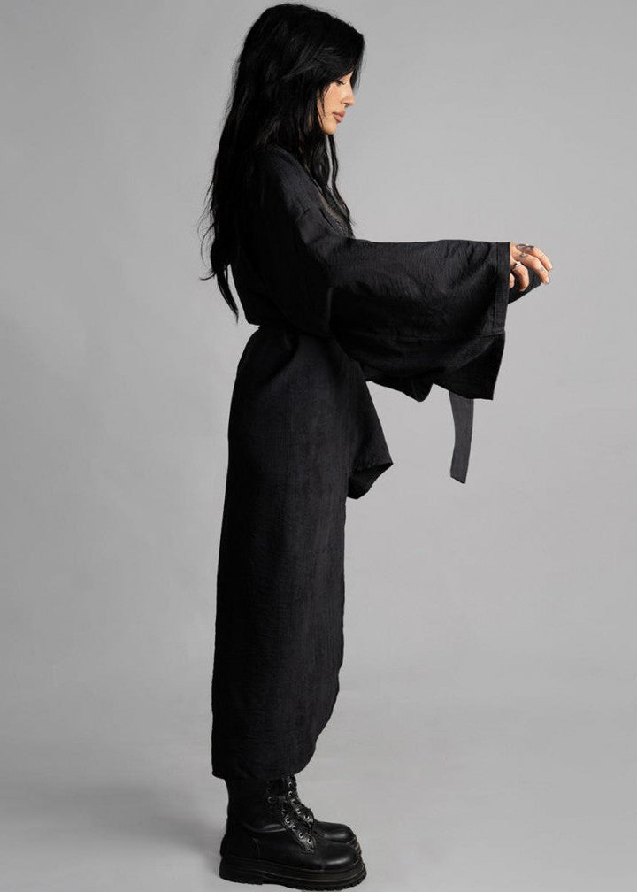 YUKATA Unisex Kimono In Black