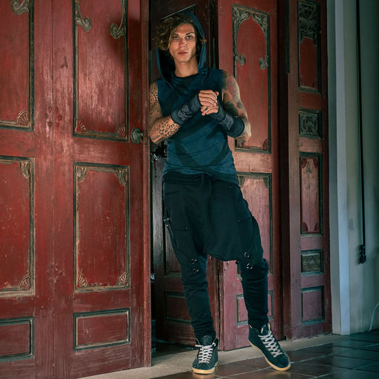 FEARLESS Hooded Sleeveless Tee In Black