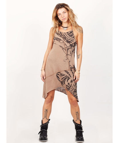 ZORVAN Mini Dress In Moka