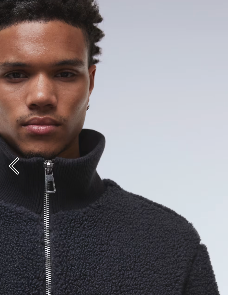 ONLY & SONS Oversized Sherpa Zip Through Fleece In Charcoal